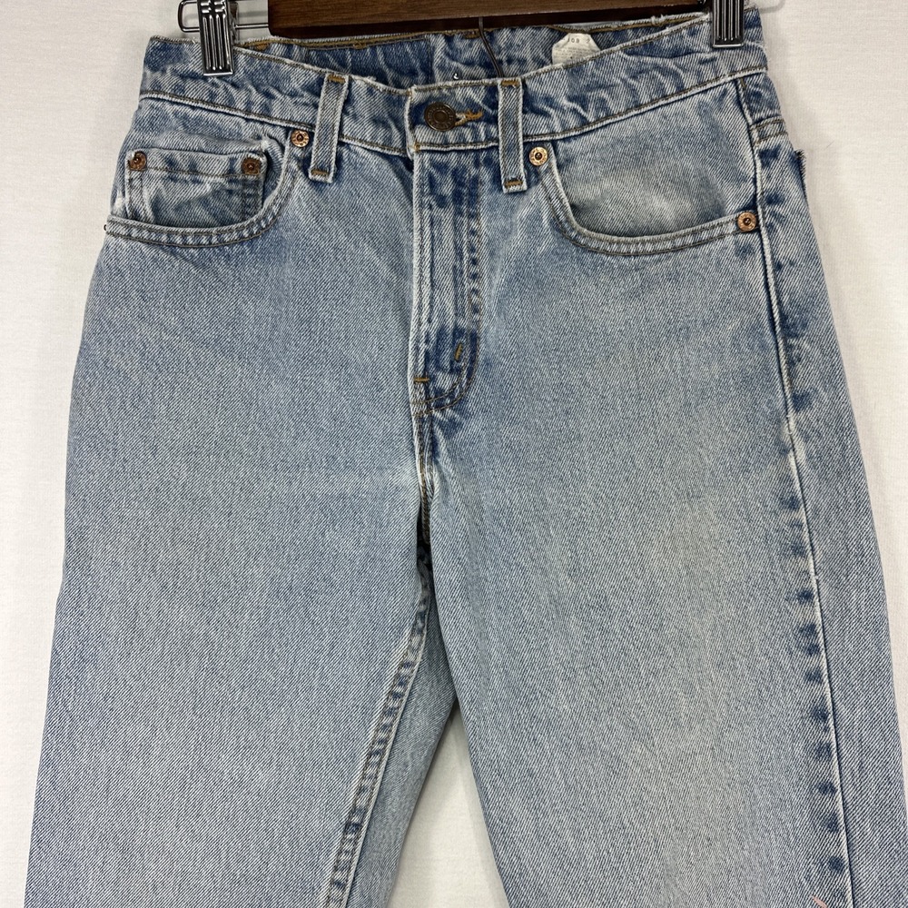 Vintage Levis 512 Jeans Mens 27x31.5 Blue Denim Tapered Leg 90s Y2k Made USA - Picture 7 of 13